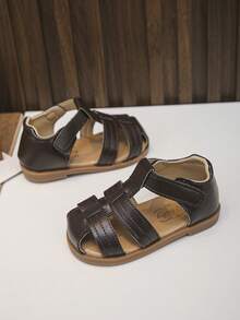 Infant & Toddler Girls' Closed-Toe Roman Sandals, Soft, Fashionable & Comfortable - Brown - View 5