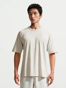 Nike Kaos Rajut Lengan Pendek Tanpa Kerah Pria AS M NK DF 24.7 IS LGT SS TOP TIQ8274-104 - Krem - View 1