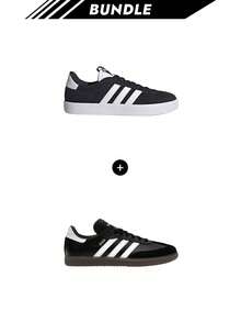 Adidas [Bundle] Adilette VL COURT 3.0 + Handball Spezial Samba Indoor Unisex Sneakers Black IH6000 - CoreBlack+Core Black - View 1