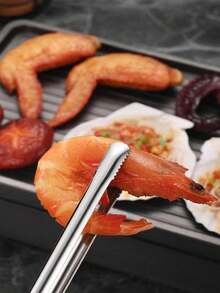 1pc/2pcs Stainless Steel Multi-Function BBQ Tongs, Bread Tongs, Ice Tongs - Suitable For BBQ, Baking And Camping | Restaurant And Home Use, Kitchen Tools, Suitable For BBQ, Buffet And Public Service - Suitable For Steak, Meat, Suitable For Home, Restaurant, Dishwasher - Silver - View 7