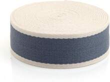 CRAFTMEMORE 1 1/2 Inches Cotton Webbing Strap, Two Tone Heavy Webbing Straps For Arts And Crafts, Luxury Bag Strap (2 Yards, Blue-Ivory) - ColorA - View 3
