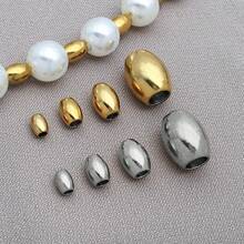 5pcs/Pack 3/4/5/8mm Stainless Steel Round Beads With Large Hole, Jewelry DIY Accessories, Pendant, Bracelet, Necklace Components - Multicolor - View 2