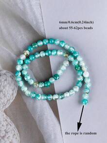 1 Strand 6/8/10mm Natural Stone Ice Fire Agates Beads Mint Green Round Loose Gemstone Beads For Jewelry Making DIY Bracelet Necklace ﻿ - Multicolor - View 11