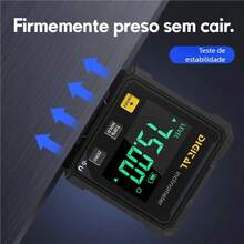 Medidor de Ángulo Digital Magnético de 4 Lados WPD con Láser, Digital - negro - Ver 7