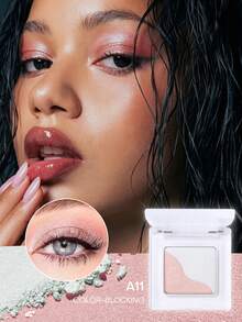 Romantic Beauty RMT Solid Color Shimmer Eyeshadow, Bedak Panggang, Kilap Tinggi & Berkilau, Mudah Diaplikasikan & Tahan Lama. Perlengkapan Pesta Y2K, Edisi Terbatas Liburan. Hadiah Ideal Untuk Ibu, Saudari & Pacar - A11 - View 7