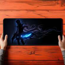 <Solo Leveling>Large Extended Gaming Desk Mat, Shadow Monarch Sung Jinwoo Anime Mouse Pad, Washable Computer Desk Accessory, Arise Manga Peripheral Gaming Scene Decor - Black - View 6