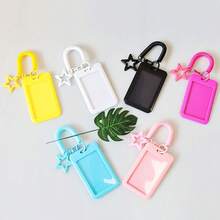 5 Stücke bunte Stern ausziehbare Feder-Schlüsselbänder mit Ausweiskartenhalter, dieser niedliche Damen Taschenanhänger Schlüsselanhänger ist ein perfektes Geschenk für Paare, Freunde, Klassenkameraden und Frauen - Mehrfarbig 4 - Übersicht 8