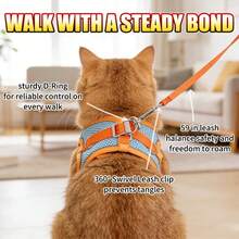 New Soft & Lightweight Step-In Dog Harness, Breathable Mesh Pet Chest Strap With Reflective Safety, Convenient For Walking Small Dogs & Cats Outdoor(Dog Harness Small Dog,Christmas, Halloween,Fall Home Decor) - Multicolor - View 7
