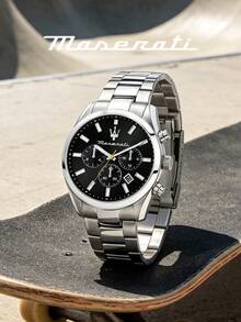Maserati Seiko VD33 日系機芯 三盤日期與24小時顯示 43mm 拋光不鏽鋼休閒賽車正裝腕錶 R8853151010 - 銀色 - 查看 8