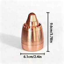 1PC Brushed Metal Creative Design 4-Layer Grinder, Wavy Serrated Layered Top Cover, Multi-Color Options, Pocket Portable Desktop Herb Grinder, Smoking Accessories - View 4