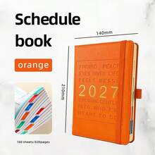 2027 English Planner Diary Notebook With Elastic Band, Business Office Time Management Handbook, Monday To Friday One Page Per Day, Weekend Two Days Per Page School Supplies - A5 - View 13