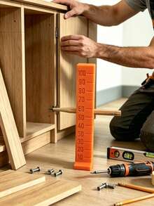 أداة تحديد DIY للنجارة، مقياس تحديد الارتفاع (5-105 مم)، أداة تحديد وموضع متعددة الوظائف، محدد ارتفاع الجدار، مسطرة ارتفاع محمولة مدمجة، عمودي مع إدراج قلم رصاص بفتحات دائرية مزدوجة الصفوف، فتحة مقياس متدرجة جانبية، مناسبة لتحديد مستوى بلاط الجدران، تحديد موضع خط الخصر الموحد، تحديد ارتفاع الصندوق السفلي، خط لون الجدار، تحديد ارتفاع السقف، ديكور المنزل، تحديد الارتفاع الجماعي في مواقع البناء التجارية - متعدد الألوان - مشاهدة 9
