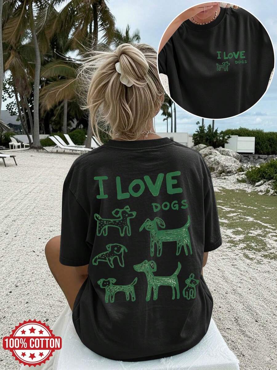 Women T-Shirts - 黑色 - 查看 1