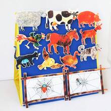 hoojojo Set Papan Felt "Laba-laba yang Sangat Sibuk", Potongan Felt untuk Bercerita tentang Hewan Ternak, Perlengkapan Pendidikan Kelas, Cocok untuk Pertunjukan Cerita, Membaca di Rumah, dan Alat Bantu Mengajar di Rumah untuk Persiapan Kembali ke Sekolah - MultiWarna - View 7