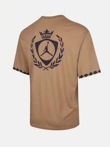 Jordan Kaos Rajut Lengan Pendek Tanpa Kerah Pria AS FIRST CLSS 85 SS TIW1598-242 - Coklat - View 2