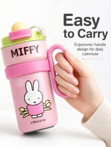 Official Authorized Miffy Cute Style Stainless Steel Insulated Mug With Handle, New Portable Iced Drink Cup, Leak-Proof Thermal Water Cup, Unisex, Outdoor & Daily Use, Cartoon Rabbit Print, 2026 Hot-Selling Ins Limited Edition Practical Style - Multicolor - View 7