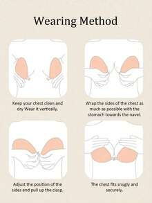 1pc Women's Bionic Palm Adhesive Invisible Bra, Soft & Comfortable Lift-Up Breast Pads, Suitable For Small Breasts, Strapless Backless Dress Invisible Bra - Multicolor - View 8