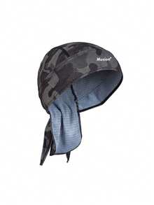 Musion 1/7pcs Printed Tie-Up Durag Bandana, Motorcycle Skull Cap, Breathable Mesh Motorcycle Helmet Liner Hat, Sweat-Wicking Windproof Headscarf, Suitable For Motorcycle Riding, Cycling And Racing Sports - Multicolor - View 13