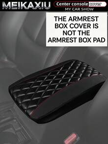 MEIKAXIU PU Leather 3D Embroidered Car Armrest Box Cover 32x19CM Size Dedicated Armrest Box Protector Car Interior Accessories For Women - PU Leather Quilting - View 16