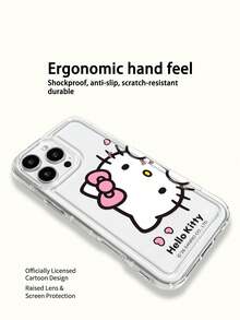 Miniso Sanrio 透明手機殼 夏季時尚款 節日禮物 防滑防摔防指紋手機殼 適用於 iPhone 17 17Air 17pro 17promax 11 12 13 14 15 16pro 16promax 14Plus 15Plus 16Plus 16pro 16promox XR - 無色 - 查看 5