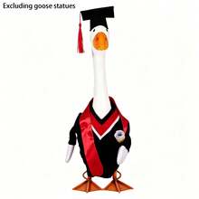 23 Inch Garden Goose Statue Outfit, Graduation Season To Back To School Season, With Tassel Graduation Cap, Shawl, Diploma Scroll, Lawn Goose Graduation Costume, Outdoor Garden Yard Lawn Decoration Goose Outfit (Goose Statue Not Included) - Goose Clothing - View 14