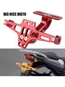 WD NICE MOTO Motorcycle License Plate Holder Mudguard CNC Aluminum Alloy Universal Motorcycle Rear Mudguard Mudguard Eliminator Kit Motorcycle License Plate Holder Motorcycle Accessories - A - View 11