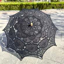 Vintage Victorian Style Wooden Handle Lace Parasol - Wedding Bride Photography Prop, Bridesmaid Outdoor Decorative Umbrella, Suitable For Wedding And Vintage Pastoral Style Photoshoot - Multiple Styles - View 6