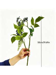 1件 58cm 人造植物附漿果與尤加利葉裝飾，適用於牆面、客廳、臥室、婚禮、派對裝飾與桌面擺飾，適合居家、書桌、廚房、婚禮、餐桌、中心裝飾、辦公室、花園、戶外與庭院裝飾，四季適用 - 彩色 - 查看 8