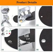 [2-In-1 Punch And Setting Pliers] Steel Eyelet Setter Plier Kit With 100 Eyelets, 2-In-1 Punch And Setting Pliers By ASDTODW For Fabric, Leather, Belts, Canvas, Shoes, Bags - Craft Supplies Tool Set - Hole Punch Plier - View 10