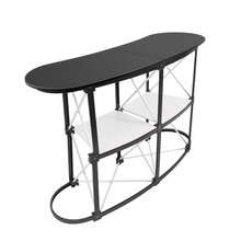 Countertops Pull-Out Promotion Table 130*40*90CM - Black and White - View 6