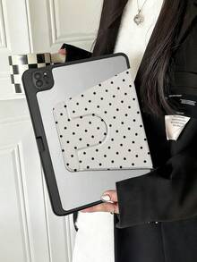 1pc Polka Dot Lace Pattern Tablet Protective Case, With Pen Slot, Anti-Drop Function, Supports Sleep/Wake, Compatible With IPad 10.9/Air 4/5/6/10.2/10th/Pro 11 2024/9.7/10.5, Fits S7/S8/S9/S6/S7+/S8+/S7FE/A11+/A8/A9, X8A, X9, Air 13 (M3 2025), Air 11 (M3 2025)/11 (A16 2025) All-In-One Tablet Protective Case - Multicolor - View 6