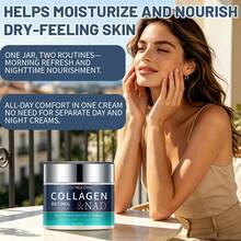 YOUNGCOME Collagen NAD Retinol Day & Night Moisturizer - Hydrating Firming Face Cream With Hyaluronic Acid & Peptides, Daily Skin Care Routine For Dry/Oily/Combination Skin, Long-Lasting Hydration, Smooth & Radiant Complexion - Hyaluronic Acid - View 5