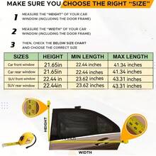 2pcs Universal Car Window Mesh Screen, Fits All Models - Ventilation Sunshade, Protect Car Doors And Side Windows - A - View 6