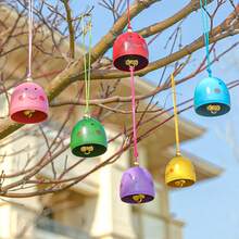 4 pezzi di campanelli a vento di colore casuale con accessori completi, campanello a vento appeso con faccia sorridente, cordino e campanelli in metallo, kit fai-da-te di campanelli a vento in metallo con suono cristallino, decorazione per esterno, patio e casa per decorazioni festive - A - Visualizzare 4