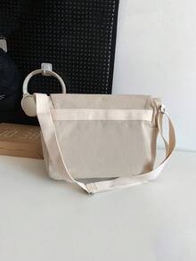 Simple College Student Class Mailman Bag Commuting Shoulder Bag Casual Versatile Crossbody Bag - Multicolor - View 2