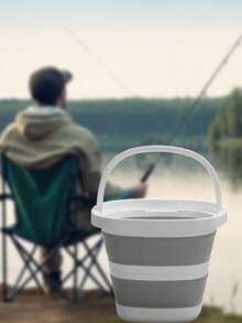 10L Thickened Foldable Portable Bucket, Multi-Purpose Storage Bucket, Suitable For Car Washing, Camping, Fishing, Home Cleaning And RV, Space-Saving Home Cleaning Tool - Multicolor - View 3