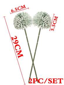 4/24/200pcs Artificial Chrysanthemum Ball, Dandelion, Hydrangea Combination Bouquet, Suitable As Gift For Friends, Bride, Wedding Bouquet, Also Applicable For Home, Office, Cafe, Party, Wedding Decoration - Green - View 3