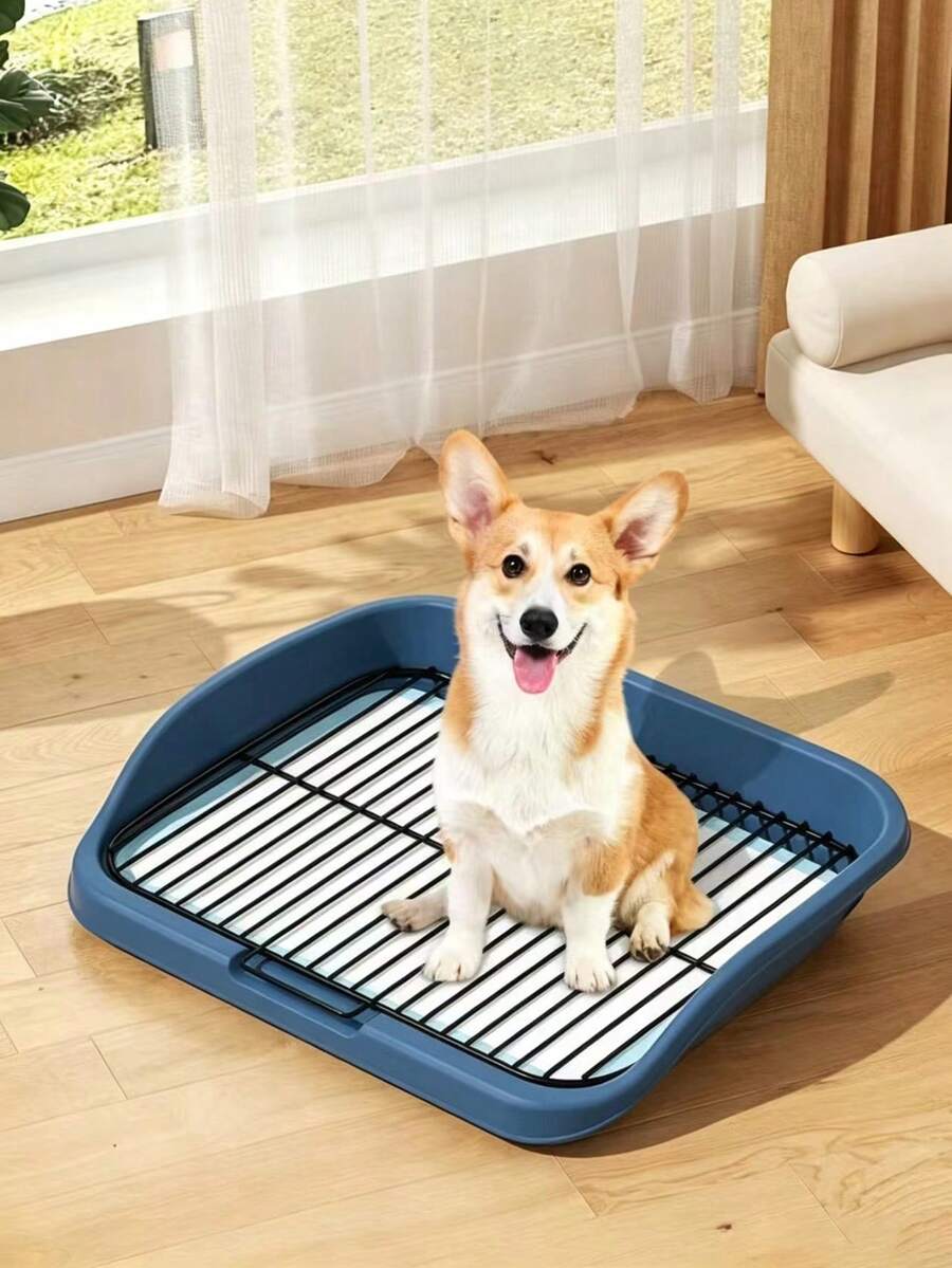 1 buah Toilet Anjing Datar Anti-Cerat, Baki Urine Anjing, Desain Dua Lapisan Terpisah, Dapat Dicuci (Dengan Sekop) - MultiWarna - View 1