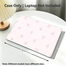 1pc Protective Case Compatible With Macbook, Pink Bow And Polka Dot UV Printed Pattern, Laptop Protective Cover, Simple Lightweight Durable Protective Case Suitable For MacBook Air Pro 13.3 13.6 14.2 15.3 16.2 Inch, Suitable For 13 Inch Neo Laptop Protective Case A3404 Model/ D14, D16 - View 5