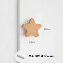 2 Packs Log-Style Cartoon Solid Wood Handles, Creative Pulls For Wardrobes, Cabinets And Drawers In Kids' Rooms - Multiple Styles - View 8