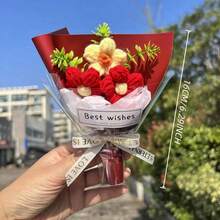 迷你仿真花，附赠礼品袋，情人节小礼物，母亲节花束，是纪念品、婚礼、户外仿真花、礼品、家居装饰的理想之选 - 彩色 - 查看 11
