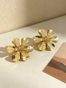 2 Stücke minimalistische Metall-Haarspangen in Gold mit Blumen, vielseitige French-Style-Clips für seitliche Ponyfransen, Haaraccessoire für Alltag, Hochzeit und Party - Verschiedenfarbig - Übersicht 8