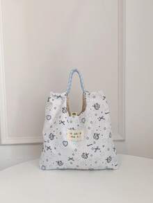 Tas Bahu Wanita Modis, Tas Selempang Minimalis untuk Bepergian, Tas Tangan Kapasitas Besar, Desain Unik, Tas Serut Elegan Serbaguna - Baby Blue - View 1