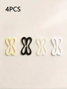 4/8/16/20 Pcs 4-Color Dragonfly-Shaped Bra Anti-Slip Buckle Bra Strap Cross Back Strap Buckle Invisible Chest Anti-Exposure Lift Bra Underwear - Multicolor - View 8