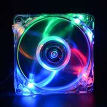 12cm/8cm Desktop Computer Case Cooling Fan RGB Color Changing Light, Large 4-Pin Interface Daisy Chain, Transparent Fan, Case Cooling Decoration, Cooling Fan - View 6