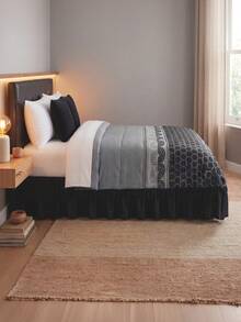 Home Elephant Individual Quilt With Decorative Cushion - Black - View 4