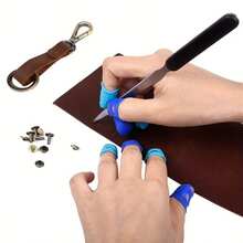 5/10pcs Silicone Finger Protectors, Silicone Thimbles, Fingertip Grips, Finger Sleeves For Paper Sorting, Page Turning, Hand Sewing, Counting Money, Playing Guitar - A - View 10
