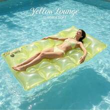 Jelly Pool Floating Lounge Chair, Adult Transparent PVC Durable Material Inflatable Water Hammock, Suitable For Swimming Pool, Beach, Lake, Resort Sunbathing And Relaxation - Jelly Swimming Bed - View 9
