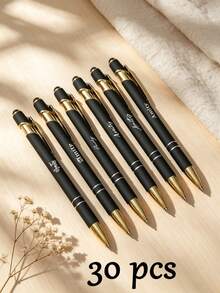 10/30/50pcs Customized Engraved Metal Ballpoint Pen Set With Touchscreen Stylus - Smooth Writing, Medium Tip, Suitable For Office, School And Art Projects, Company And School Custom Engraving - Sets - View 8