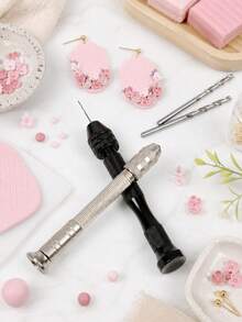 Set Bor Putar Tangan, Model Wenwan DIY Set Alat Pelubang Manual Mata Bor Kecil Putar Mikro, Cepat dan Praktis, Bahan Tahan Aus - Pelubang kertas - View 6